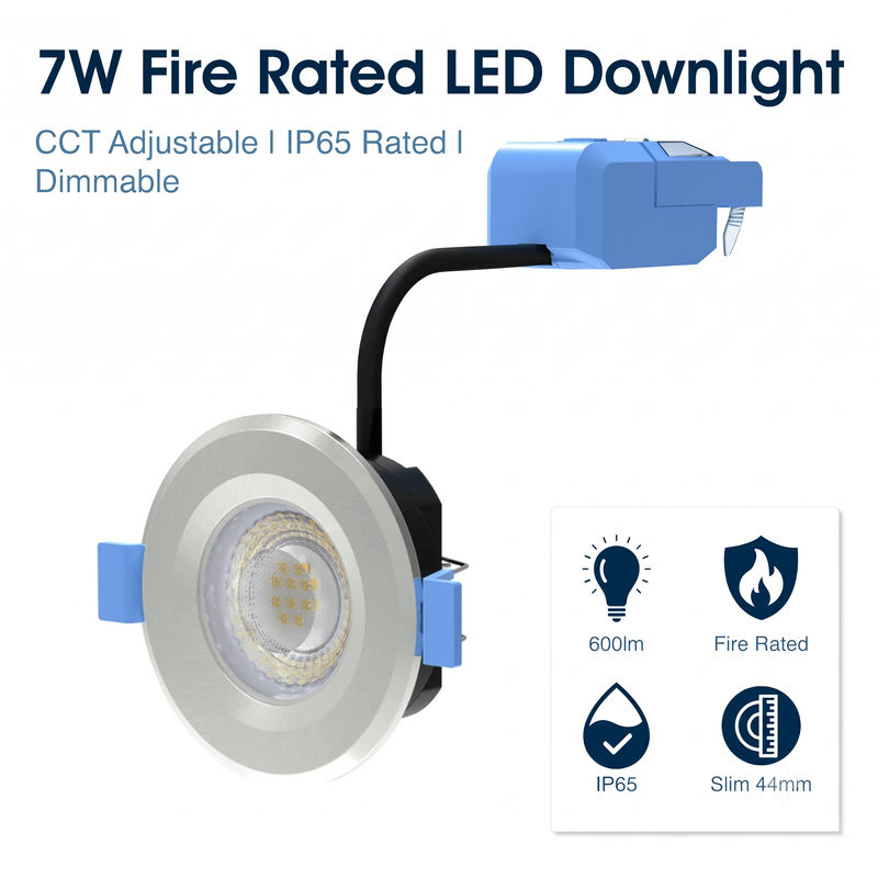 Simple Lighting - FR420-CCT-SN - Infographics - 7w Fire Rated LED Downlight