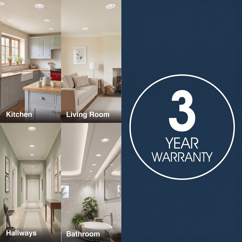 Simple Lighting - FR420-CCT-W - Infographics - 3 Year Warranty