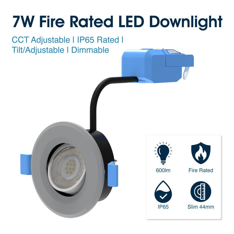 Simple Lighting - FR421-CCT-LG - Infographics - 7W Fire Rated LED Downlight
