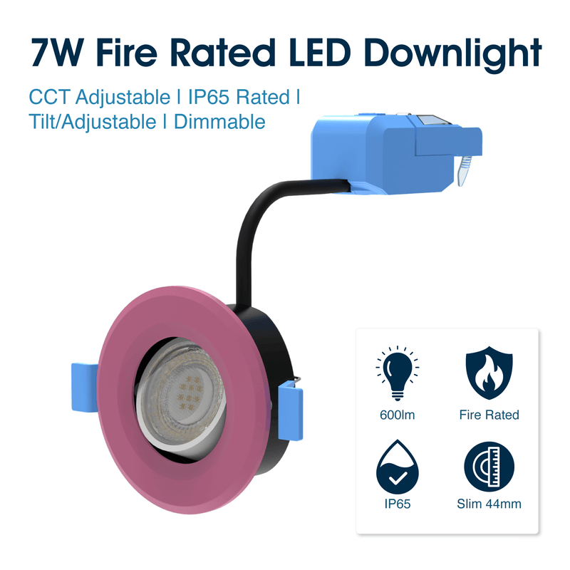 Simple Lighting - FR421-CCT-P - Infographics - 7W Fire Rated LED Downlight