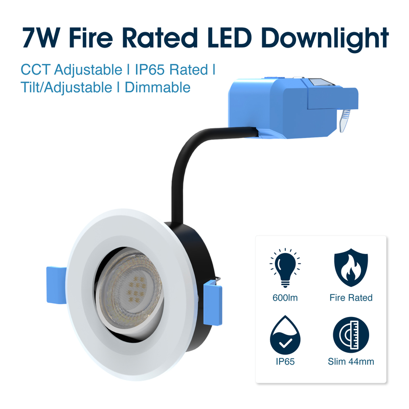 Simple Lighting - FR421-CCT-W - Infographics - 7W Fire Rated LED Downlight