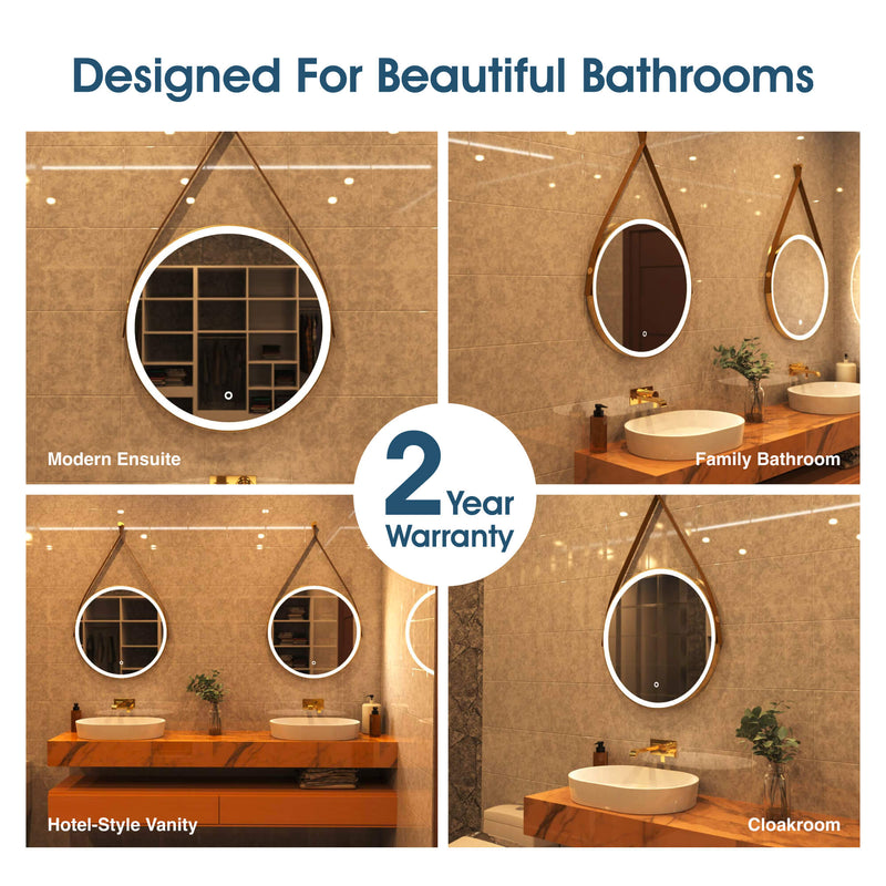 Simple Lighting - GLEAM600-BTG - Infographics - Designed For Beautiful Bathrooms