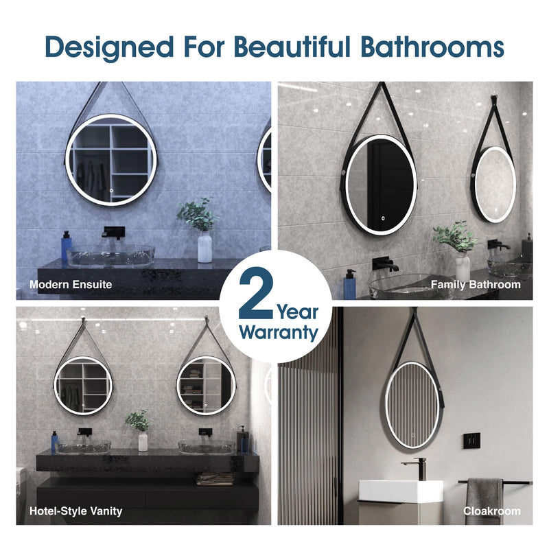 Simple Lighting - GLEAM600-MB - Infographics - Designed for Beautiful Bathrooms