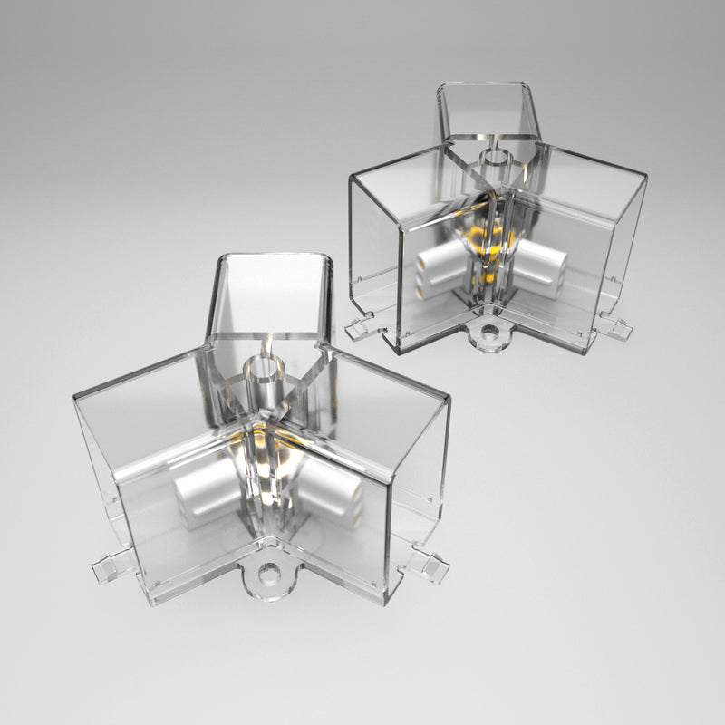 Hexagon LED Light Kit - Cool White, White Finish (Y Connector)
