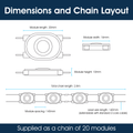 Lighteez - Module-1-65K - Infographics - Dimensions and Chain Layout