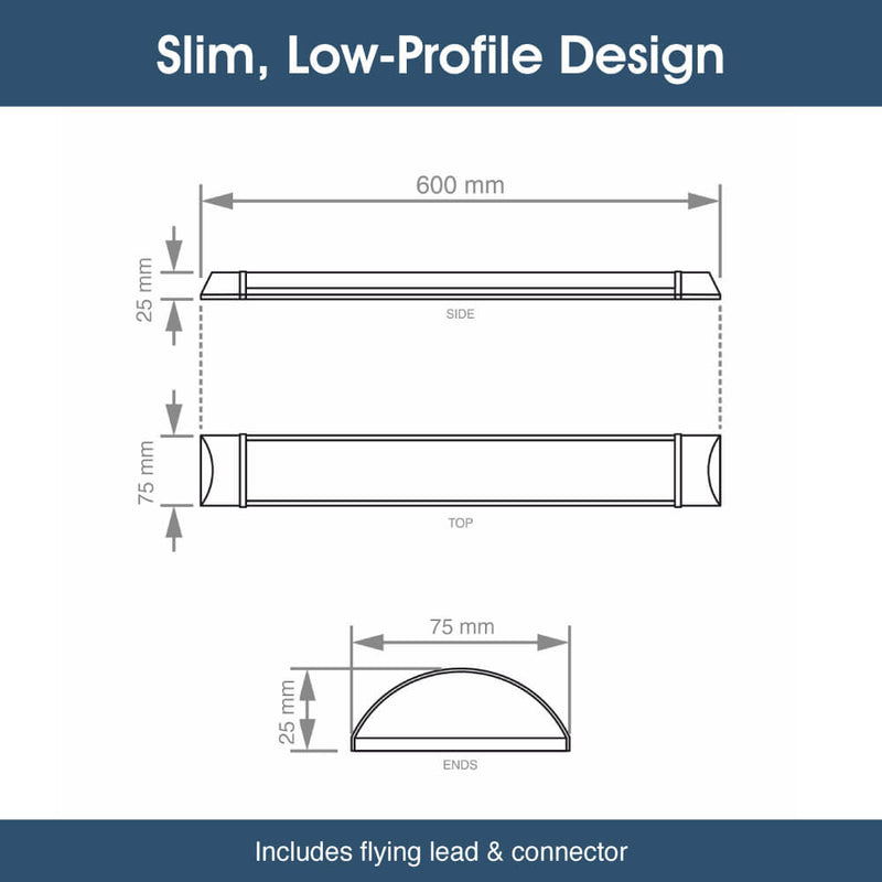 SL BAT 2FT CCT LED Batten - Slim, Low-Profile Design Info