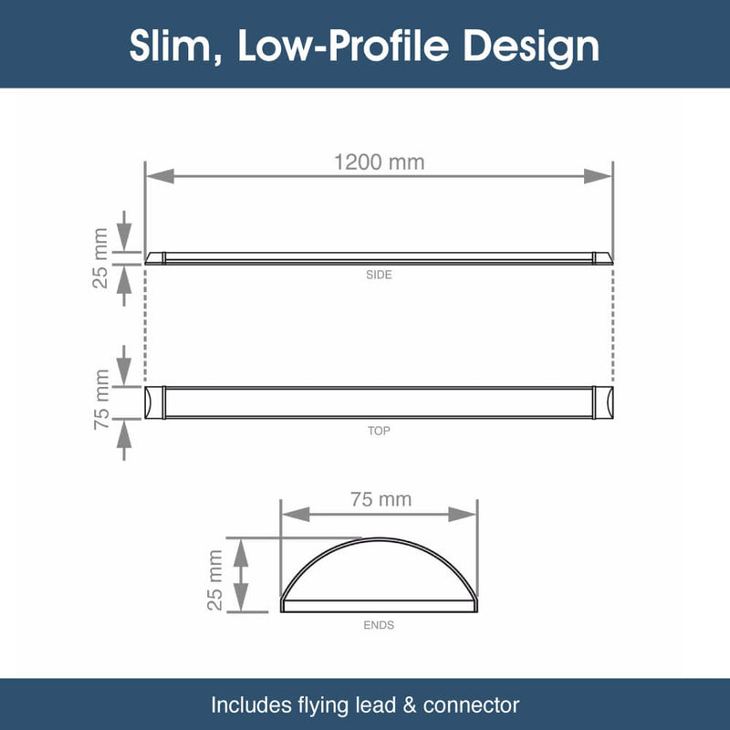 SL BAT 4FT CCT LED Batten - Slim, Low-Profile Design