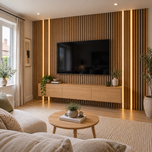 LED Neon For Slatwall (Oak, Media Wall, Daylight)