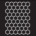 50 x Hexagon LED Light Kit - Cool White, Black Finish (black background)