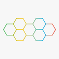 7 x Hexagon LED Light Kit — RGB, App & Remote Control, White Finish (Hero Image)