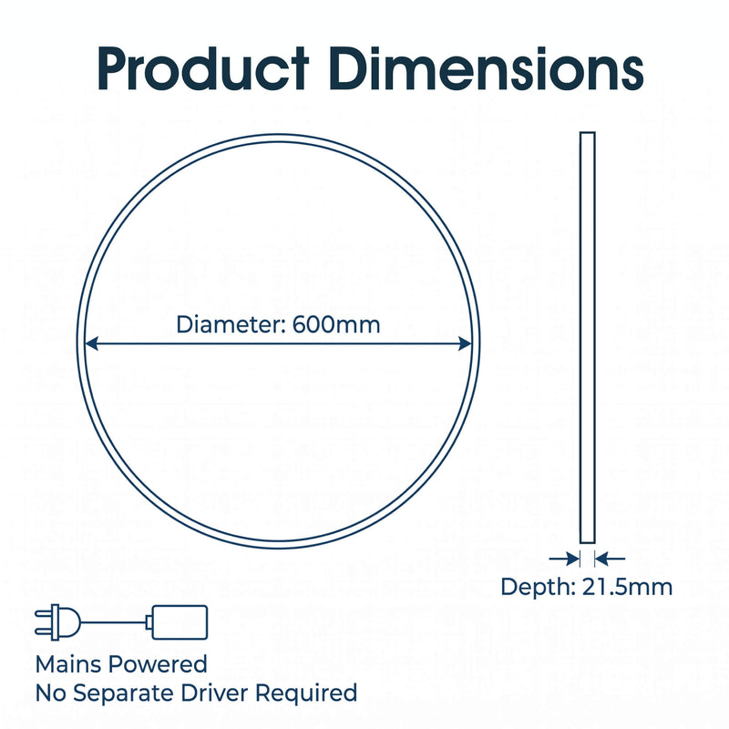 Simple Lighting - LUXE600-OBB - Infographics - Product Dimensions