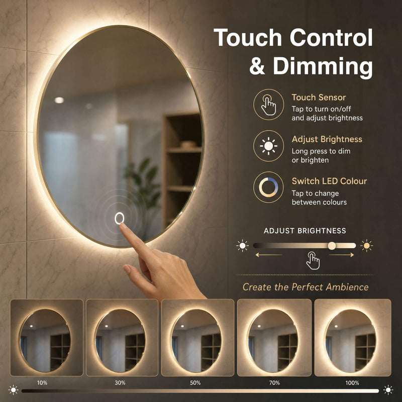Simple Lighting - LUXE600-OTG - Infographics - Touch Control and Dimming