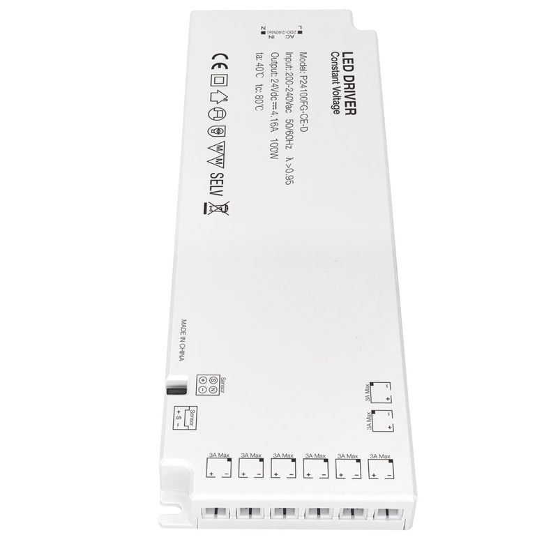 Simple Lighting - 100W Lighteez LED Driver - A close up of the six output ports to the side.