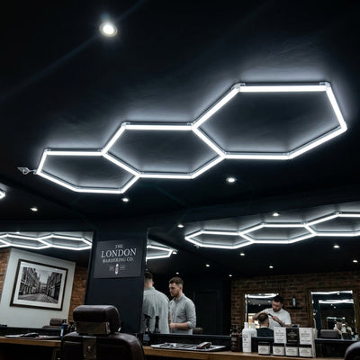 3 x Hexagon LED Light Kit - Cool White, White Finish (5 Year Warranty)