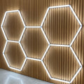 5 x Hexagon LED Light Kit - Cool White, White Finish (5 Year Warranty)