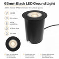 Simple Lighting - OD-112-NW - Infographics - 65mm Black LED Ground Light
