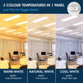 SL - 1200x300 LED Panel - Infographics - 3 Colour Temperatures in 1 Panel