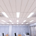 Simple Lighting - PAN 1230 LED Panel Light - An office ceiling installed with multiple cool white LED panels.