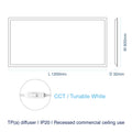 SL - PAN-1260-CCT - Infographics - TP(a) Diffuser, IP20, Recessed Commercial Ceiling Use