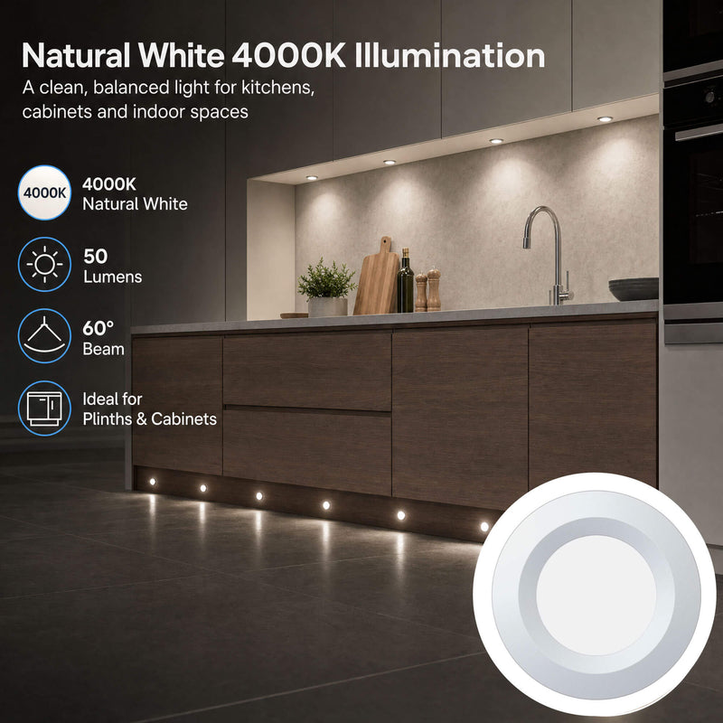 Simple Lighting - PL-1W-4000K - Infographics - Natural White 4000K Illumination