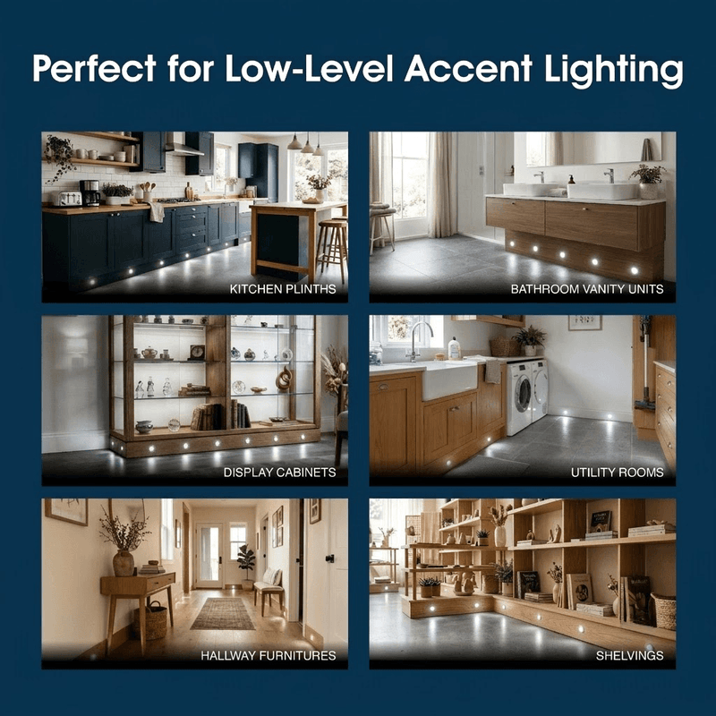 Simple Lighting - PL-MD-4000k - Infographics - Perfect for Low Level Accent Lighting
