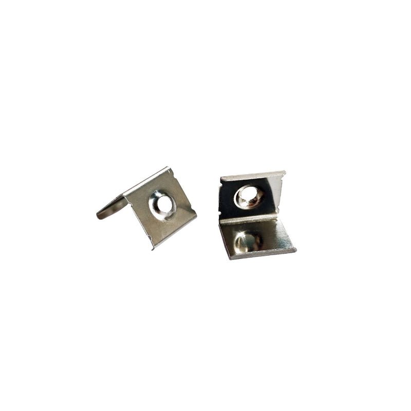 Simple Lighting - Lighteez 2m Corner LED Profile - Corner profile mounting clips on a white surface.