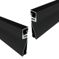 Simple Lighting - Aluminium LED Profile - 2 pack skirting LED aluminium profiles with matte black finish