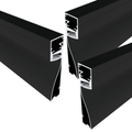 Simple Lighting - PRO-SKIRT-MB-2M - Pack of three skirting aluminium LED profiles with a matte black finish