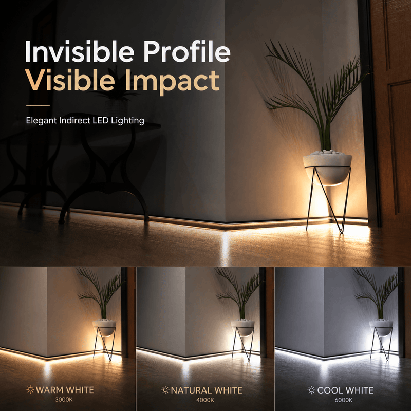 Simple Lighting - PRO-SKIRT-MB-2M - Infographics - Invisible Profile Visible Impact