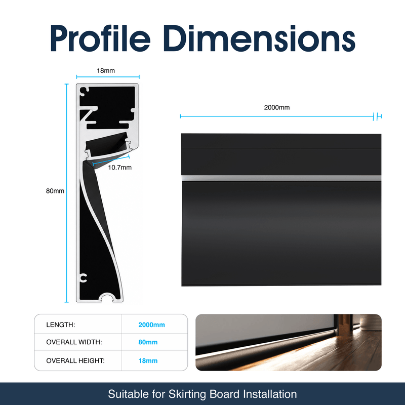 Simple Lighting - PRO-SKIRT-MB-2M - Infographics - Profile Dimensions