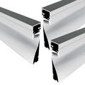Simple Lighting - PRO-SKIRT-S-2M - Pack of 3 silver finish skirting aluminium LED profiles