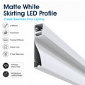 Simple Lighting - PRO-SKIRT-WH-2M - Infographics - Matte White Skirting LED Profile