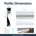 Simple Lighting - PRO-SKIRT-WH-2M - Infographics - Profile Dimensions