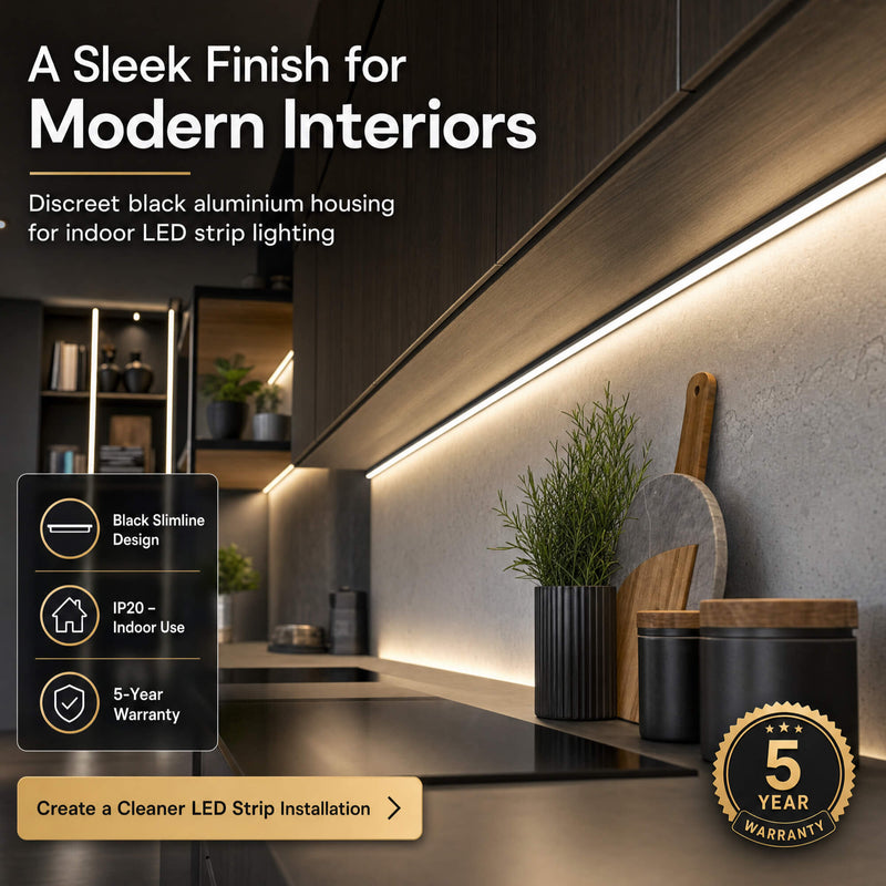 Simple Lighting - PRO-SUR-B1-7MM-2M - Infographics - A Sleek Finish for Modern Interiors