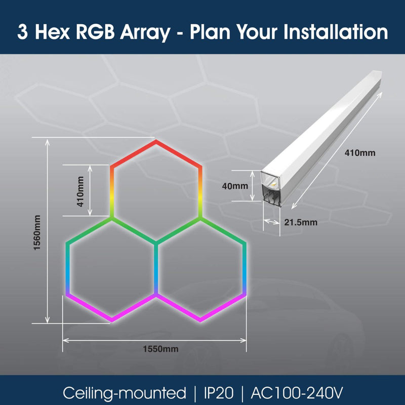 Lighteez - LTZ-HEX-3S-RGB - Infographics - 3 Hex RGB Array