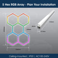 Lighteez - LTZ-HEX-5S-RGB - Infographics - 5 Hex RGB Array - Plan Your Installation