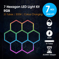 Lighteez - LTZ-HEX-7S-RGB - Infographics - 7 Hexagon LED LIght Kit RGB