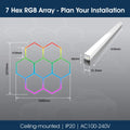 Lighteez - LTZ-HEX-7S-RGB - Infographics - 7 Hex RGB Array - Plan Your Installation
