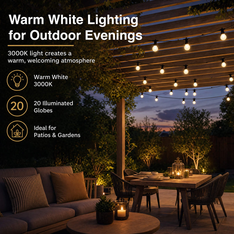 Simple Lighting - S9399 - Infographics - Warm White Lighting for Outdoor Evenings