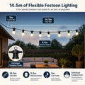 Simple Lighting - S9399 - Infographics - 14.5m of Flexible Festoon Lighting