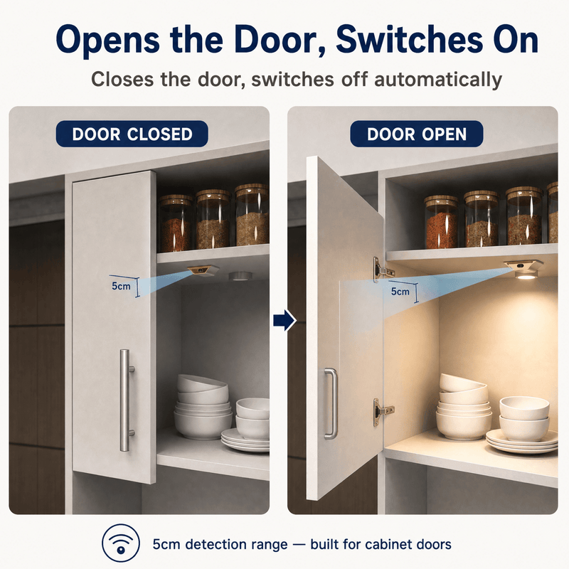 Simple Lighting - SEN-1224-SD - Infographics - Opens the Door, Switches On