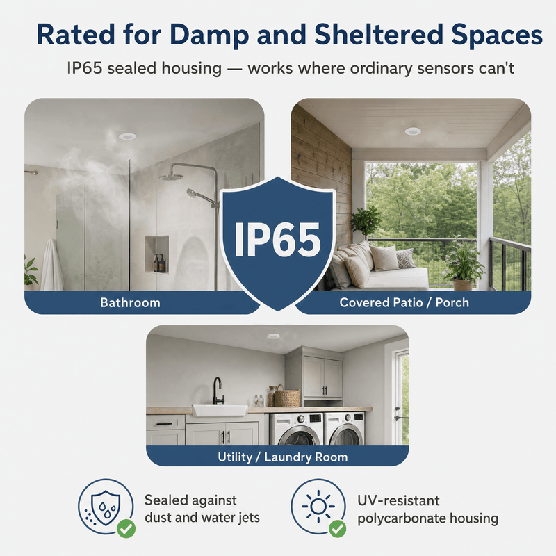 Simple Lighting - SEN-IR-W41 - Infographics - Rated fir Damp and Sheltered Spaces