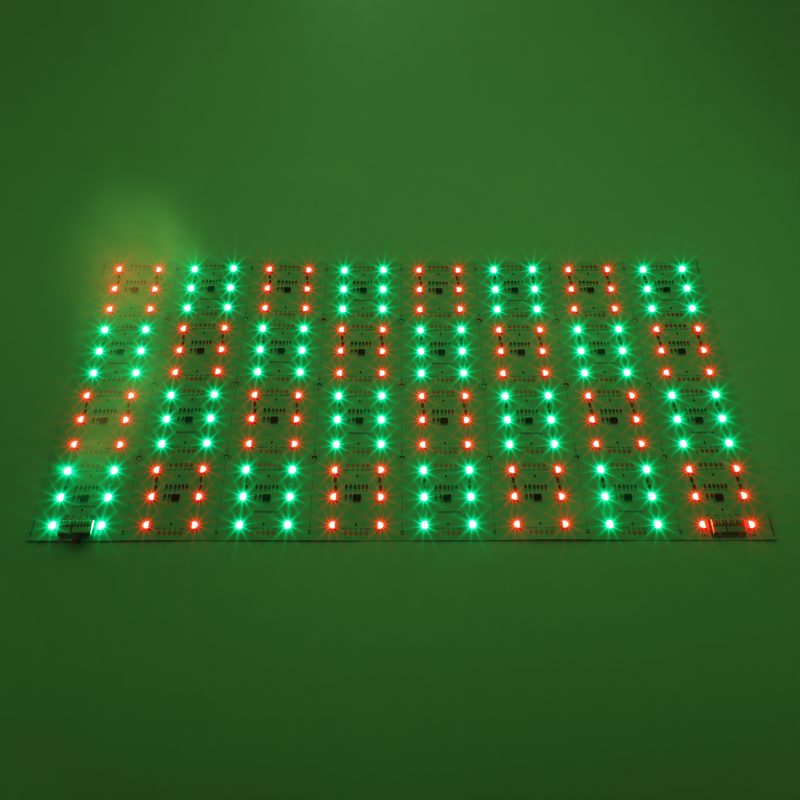 Simple Lighting - LED Sheet - The LED sheet with an alternating red and green glow.
