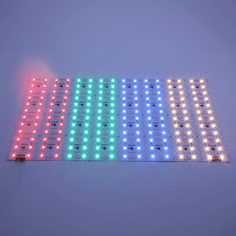 Simple Lighting - LED Sheet - An LED sheet with red, green, blue, and warm white lighting.