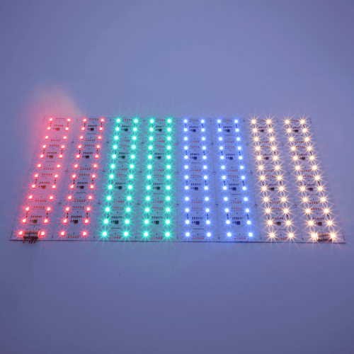 Simple Lighting - LED Sheet - An LED sheet with red, green, blue, and warm white lighting.