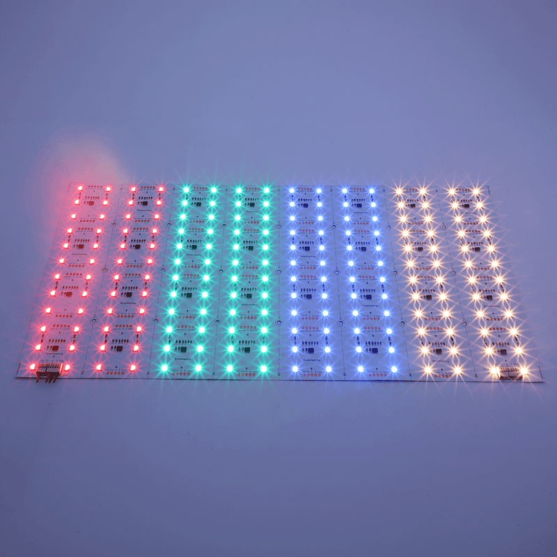 Simple Lighting - LED Sheet - An LED sheet with red, green, blue, and warm white lighting.