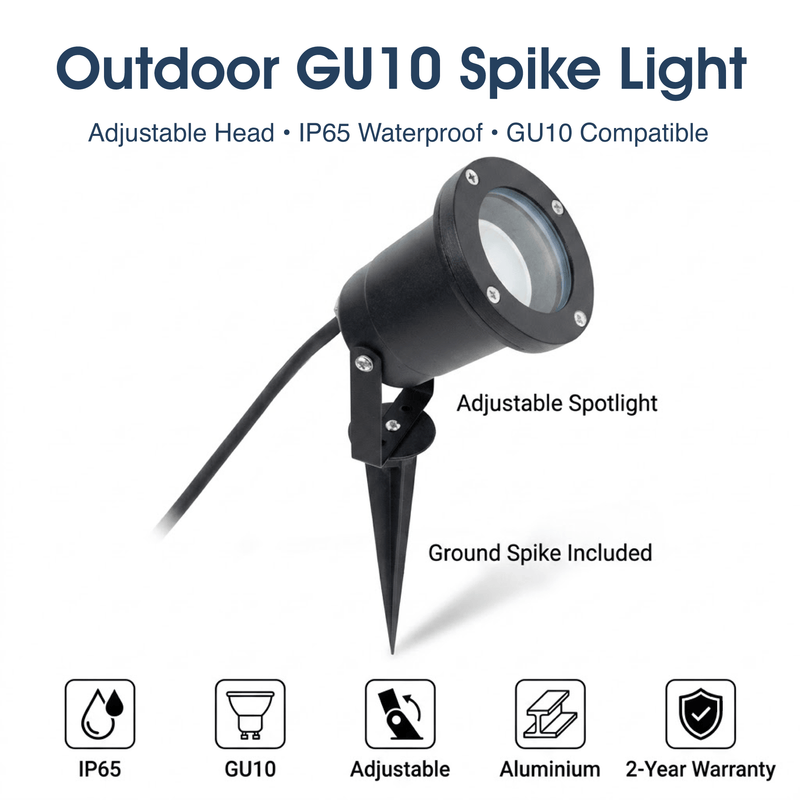 Simple Lighting - SLGSPIKE - Infographics - Outdoor GU10 Spike Light