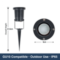 Simple Lighting - SLGSPIKE - Infographics - GU10 Compatible. Outdoor Use. IP65