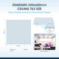 SL - 600x600 LED Panel - Infographics - Standard 600x600 Ceiling Tile Size
