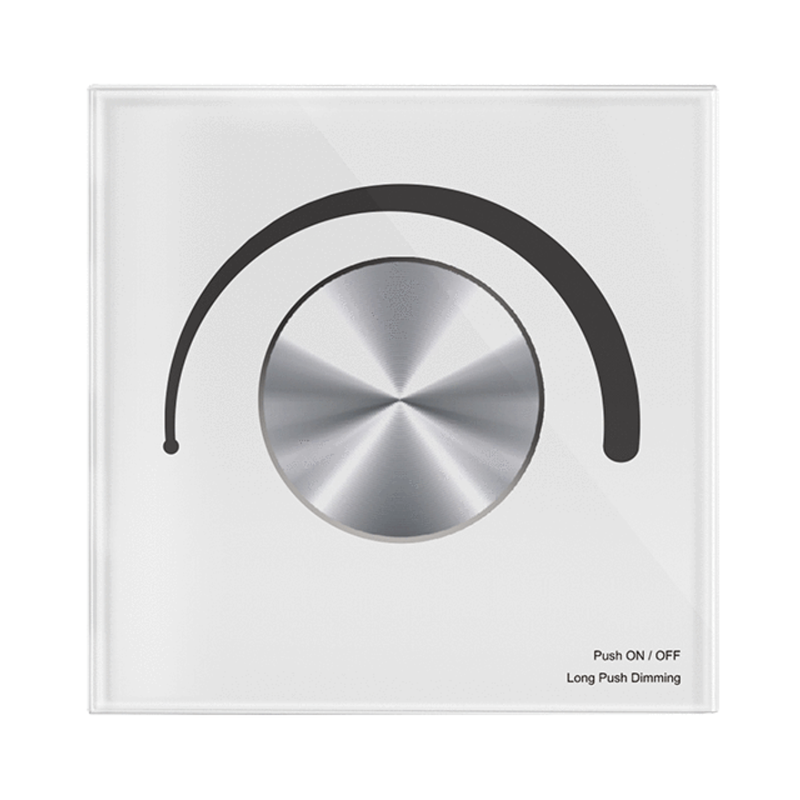 Simple Lighting - LED Dimmer - Simple rotary LED dimmer with a white glass finish.